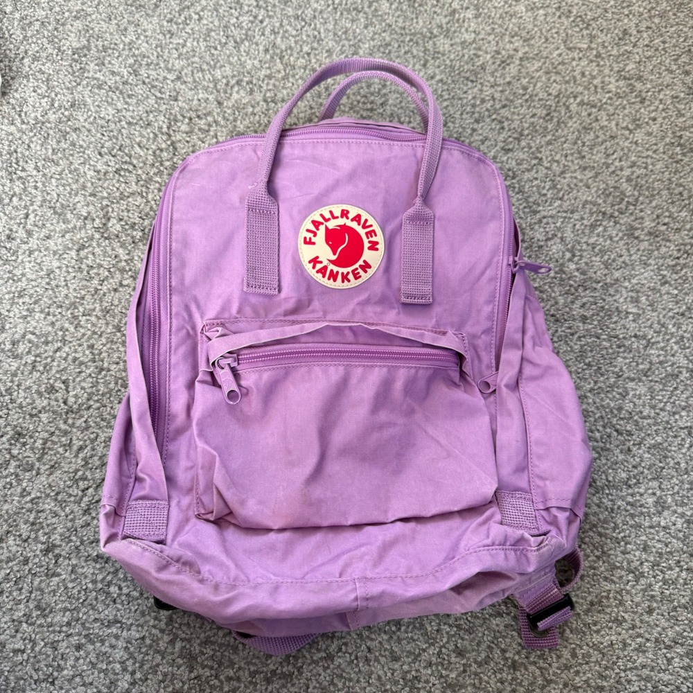 Fjallraven Kanken mini Backpack Purple Vinylon F School Travel Bag